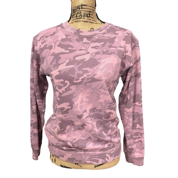 lululemon athletica Tops - Lululemon All Yours Crew Terry Sweatshirt Pullover Incognito Camo Pink Size 4